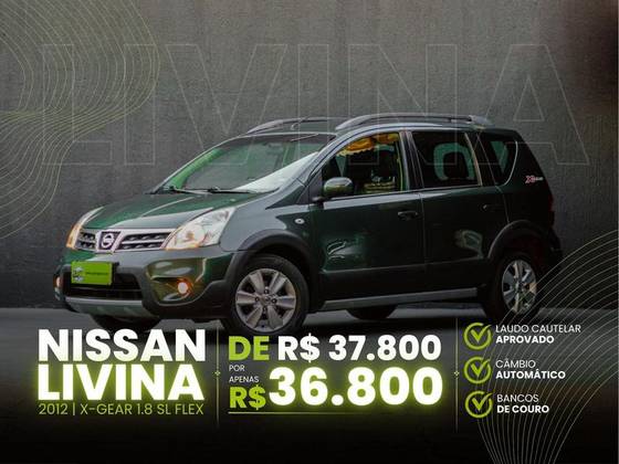 NISSAN LIVINA 1.8 SL X-GEAR 16V FLEX 4P AUTOMÁTICO